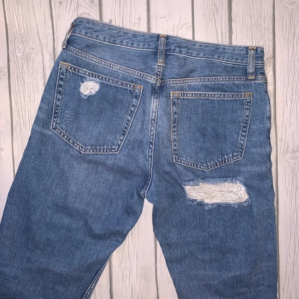 Topshop Blue Cropped Jeans with Cactus Design - Picture 3 of 7